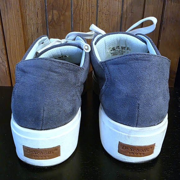 Steal Blue Dr Scholl's Sneakers with White Laces - Picture 6 of 6